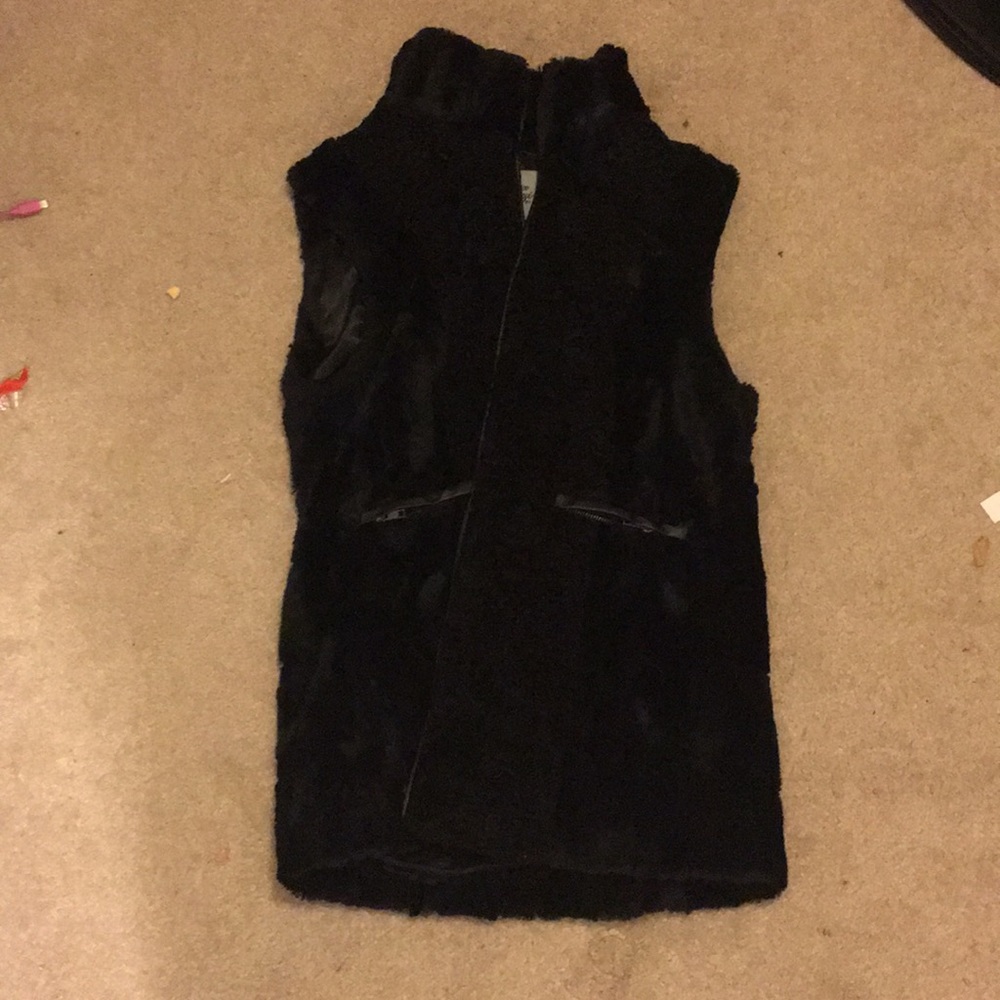 Black fur jacket